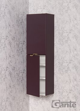 Słupek łazienkowy wiszący burgundowy złoty uchwyt 143,5x40 cm Magnolia Gante