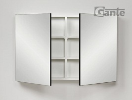 Szafka wisząca z lustrem 100x65 cm czarny mat Belli Gold