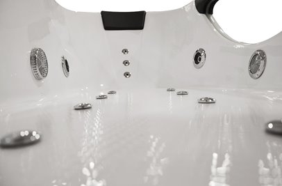Przyścienna wanna hydromasażowa 180x88 cm MO-1002 Turbo