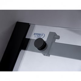 Czarne drzwi prysznicowe do wnęki 115-120 cm rozsuwane SH03DB szkło 8 mm