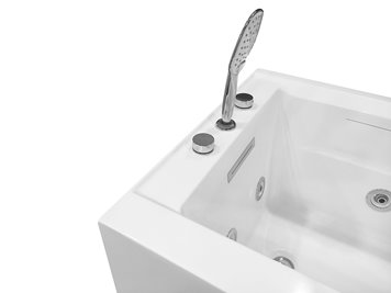 Narożna wanna z hydromasażem prostokątna konglomerat 170x78 cm MO-1802B
