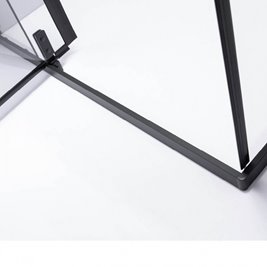 Czarna prostokątna kabina prysznicowa 120x80 drzwi uchylane BS12C