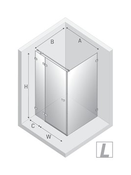 Złota kabina prysznicowa lewa 80x90 EXK-1648 Avexa Gold Shine New Trendy