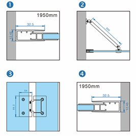 Złota kabina prysznicowa pięciokątna 100x100 drzwi uchylne KZ10C