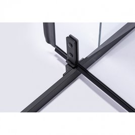 Czarne drzwi prysznicowe uchylne do wnęki 90 cm SH08B