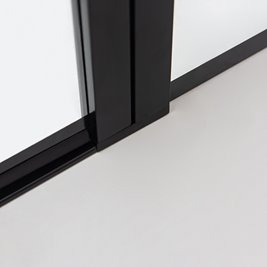 Czarna prostokątna kabina prysznicowa 120x80 drzwi uchylne BS02C