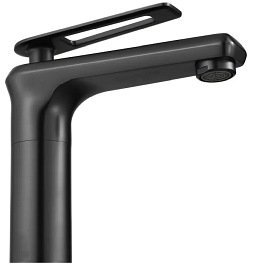 Czarna bateria umywalkowa niska Blade Rea Old Black