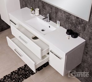 Szafka z umywalką dolomitową 140/39C Clever seria Fokus B