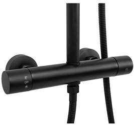 Czarny zestaw prysznicowy termostatem Vincent Rea