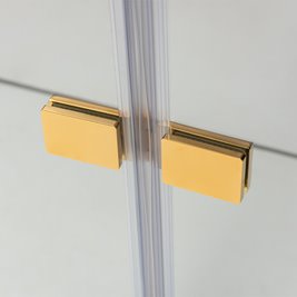 Złote drzwi prysznicowe łamane do wnęki 90 cm SH01B