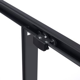 Czarna prostokątna kabina prysznicowa Super Slim Nova 120x80 drzwi rozsuwane