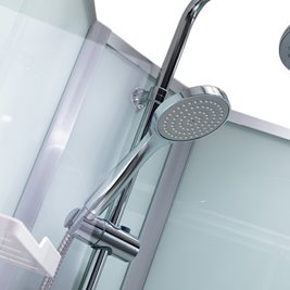 Kabina prysznicowa zabudowana prostokątna profil szczotkowany 120x80 Alma Prawa