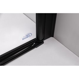 Drzwi prysznicowe łamane do wnęki 110 cm czarny profil SH01D