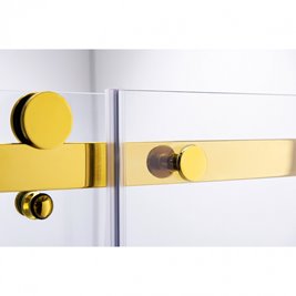 Złota kabina prysznicowa prostokątna 100x80 szkło 8mm KZ203AG