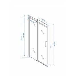 Złote drzwi prysznicowe do wnęki 95-100 cm rozsuwane szkło 8 mm KZ09A