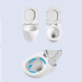 Czarna miska wc wisząca Rimless Tornado SKAL-BL-RIM-03 Hydrosan