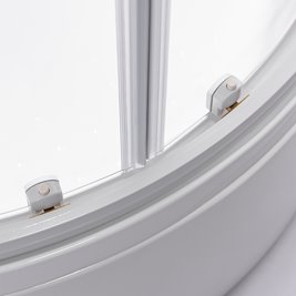 Kabina prysznicowa na głębokim brodziku biały profil 90x90 Maja Hydrosan