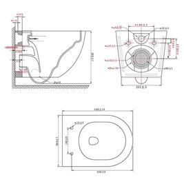 Zestaw podtynkowy stelaż GEBERIT DUOFIX + miska PURO-WH-03 + przycisk DELTA 20 chrom