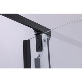 Czarna kabina prysznicowa pięciokątna 100x100 drzwi uchylne BS07C