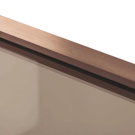 Kabina prysznicowa pięciokątna miedź szczotkowana 90x90 cm Diamond Rea