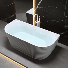 Wanna wolnostojąca przyścienna korek biały 170 cm Carlo Led Hydrosan