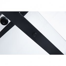 Czarne drzwi prysznicowe do wnęki 105-110 cm rozsuwane SH03CB szkło 8 mm