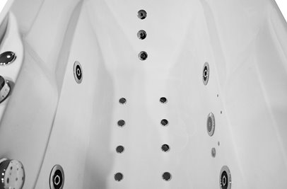 Wanna z hydromasażem i parawanem 170x78 cm MO-0062-170 Lewa