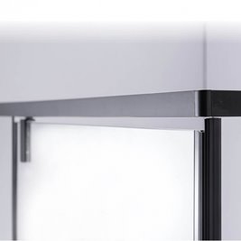 Czarna prostokątna kabina prysznicowa 110x80 drzwi uchylane BS12B