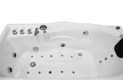 Wanna z hydromasażem Spa przyścienna 170x87 cm MO-1634HC