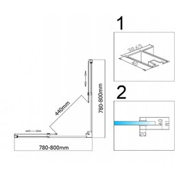 Kabina prysznicowa kwadratowa 90x90 drzwi rozsuwane KZ90B