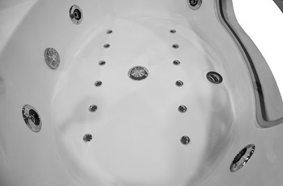 Wanna z hydromasażem narożna 140x140 cm MO-1001HC