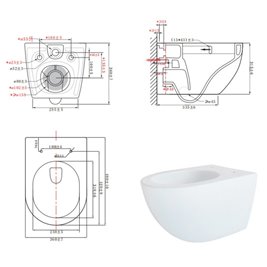 Zestaw podtynkowy stelaż GEBERIT DUOFIX + miska NERO-WH-02 + przycisk DELTA 30 biały