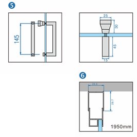 Biała prostokątna kabina prysznicowa 120x90 drzwi uchylne KZ07C