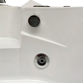Wanna z hydromasażem narożna podgrzewacz wody Orino 632C 135x135