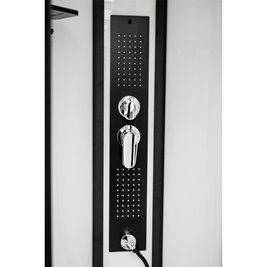 Kabina prysznicowa półokrągła zabudowana jasny środek 80x80 Clara