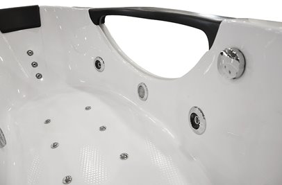 Przyścienna wanna hydromasażowa 180x88 cm MO-1002 Turbo
