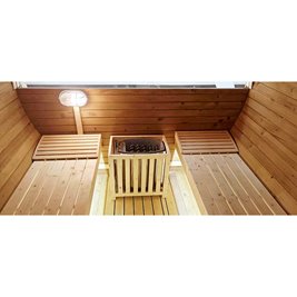 Sauna fińska ogrodowa zewnętrzna beczka 6 osobowa 210x240 Asker-HG