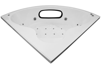 Duża wanno kabina Spa z hydromasażem + sauna parowa 155x155 cm MO-0543