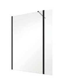 Ścianka 90 cm + ścianka boczna 30 cm Eco-N Black Flex Besco