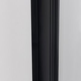 Czarna prostokątna kabina prysznicowa Kira 120x90 drzwi rozsuwane do wewnątrz