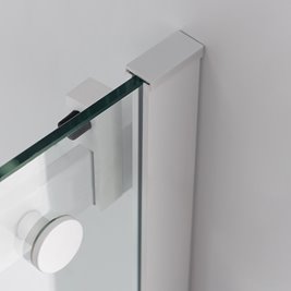 Biała kabina prysznicowa szkło 8 mm prostokątna 110x90 KZ202B