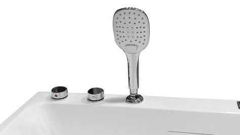 Wanna wolnostojąca z hydromasażem prostokątna konglomerat 170x80 cm MO-1801AB