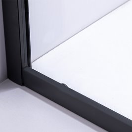 Czarna kabina prysznicowa pięciokątna 100x100 drzwi uchylne BS07C