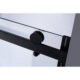 Czarne drzwi prysznicowe do wnęki 115-120 cm rozsuwane SH03DB szkło 8 mm