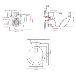 Zestaw podtynkowy stelaż GEBERIT DUOFIX + miska NERO-WH-03 + przycisk DELTA 20 chrom