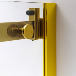 Złota kabina prysznicowa prostokątna 120x80 szkło 8mm KZ203CG