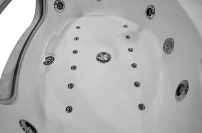 Wanna z hydromasażem narożna 140x140 cm MO-1001