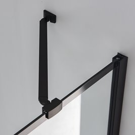 Czarna prostokątna kabina prysznicowa 120x80 drzwi uchylne BS02C