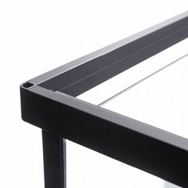 Czarna prostokątna kabina prysznicowa 90x80 drzwi uchylane BS12D