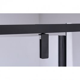 Czarne drzwi prysznicowe uchylne do wnęki 110 cm SH08D